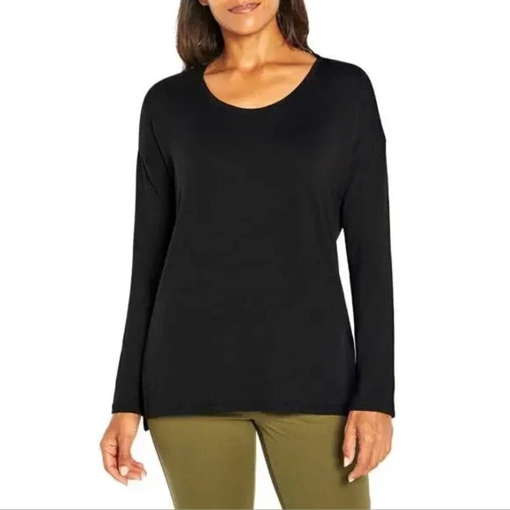 Women's L Banana Republic Soft Knit Long Sleeve High-Low Hem Sweater Top